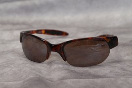 Sunglasses Vintage Fashion Amber Frame Brown Lenses Wrap-Around   - £14.92 GBP