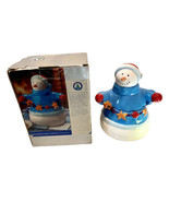 Vintage Homespun Holiday Snowman Cookie Jar 10 inch Was on display not used - £23.16 GBP