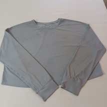 Lululemon Shirt Women's Gray Round Neck Long Sleeve Tank Top Measured Chest 48" image 8