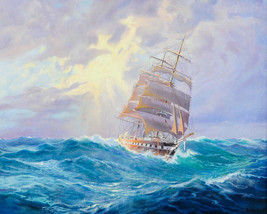 Giclee Oil Painting wall Seascapes SailboatsPicture - £9.02 GBP+