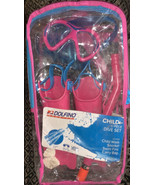 Dolfino 5 Piece Dive Set Swim Mask Snorkel Swim Fins Carry Bag Pink Ages 4+ - €11,15 EUR