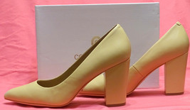 New $100 Corso Como Kathy Nude Beige Leather Block Heel Pointed Pumps Shoes 9.5 - £31.84 GBP