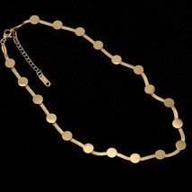 316L Stainless Steel Hip Hop Geometric Round Stitching Bone Chain Necklace Brace - £23.97 GBP