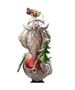 Pier 1 Handcrafted Santa Clause Metal Holiday Wine Bottle Stopper Topper... - $283.06 MXN