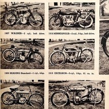 Antique Two Wheelers Early Motorcycles Print 1961 Yale Merkel Ephemera D... - £15.46 GBP