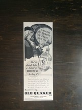 Vintage 1937 Schenley&#39;s Old Quaker Straight Whiskey Original Ad - 622 - £5.46 GBP