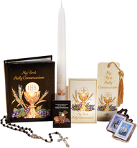 Bread of Life My First Holy Communion Deluxe Boxed Gift Set for Boys, Scapular - £30.58 GBP