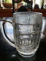 Vintage Dads Root Beer Mug Clear Heavy Glass - £6.24 GBP
