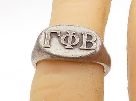 925 Sterling Silver - Vintage Petite College Sorority Band Ring Sz 4.5 - RG7139 - £23.31 GBP