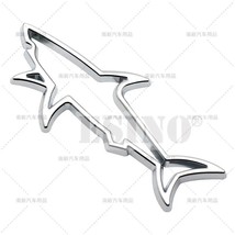 Car 3D Pha  Carcharodon Carcharias  Chrome Zinc Alloy Emblem Car  Body Trunk  Ad - £33.32 GBP