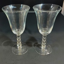 Set of 2 Imperial Crystal Candlewick 9 oz. Goblets 7 1/4&quot; Tall - £31.14 GBP