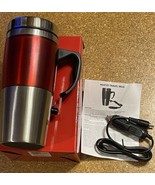 NEW Samsonico Heated Travel Mug 15 Oz Red 12v Car Truck Cigarette Lighter - $9.01 CAD
