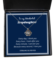 To my Stepdaughter, every day I think you - Crown Pendant Necklace. Model  - £31.28 GBP
