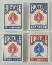 Bicycle Standard Playing Cards Lot of 4 Decks 3 Blue 1 Red NEW SEALED - £14.93 GBP