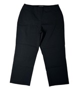 Style &amp; Co Solid Black Pull On Elastic Waist Capri Pants with Stretch Si... - $17.81