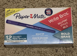 Papermate Write Bros Ballpoint Pens PAP-2124513 Bold 1.2mm Blue 1 Dozen Boxed - £6.84 GBP