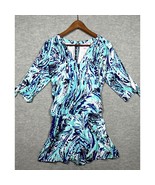 Lilly Pulitzer Short Romper XS Women&#39;s Bryce  Slit Sleeves Coastal - $28.64