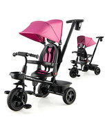 4-In-1 Toddler Tricycle Reversible Baby Trike W/ Height Adjustable Push ... - $193.24