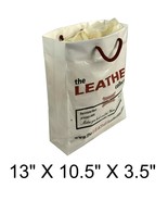 Plastic Shopping Bags 30 White 13”x 10.5&quot;x 3.5” Empty Gift Bag - £19.91 GBP