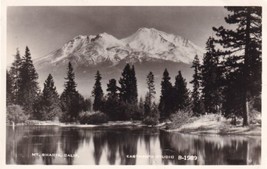Mt. Shasta from Summit Lake CA California, Vintage RPPC Real Photo Postcard E06 - £11.78 GBP