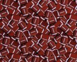 Cotton Football Balls Sports Pigskin Orange Fabric Print by the Yard D67... - $12.95