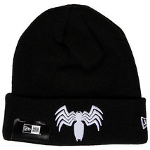 Venom Symbol Cuff Knit New Era Beanie Black - £27.96 GBP
