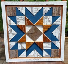 Wood Quilt - Features Rare Wormy Chestnut Wood, and Barn Wood with Chippy Paint - £47.95 GBP