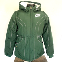 NY JETS Reebok NFL Puffer Jacket Green Football Zip Front Womens Size Me... - £118.27 GBP