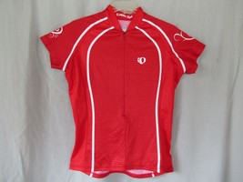 Pearl Izumi Select Series cycling jersey top Medium red 1/2 zip pockets - $17.59