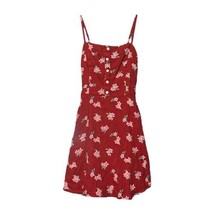 Hollister Womens Red Floral Spaghetti Strap Lined Short Dress Size XS - £7.44 GBP