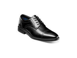 Nunn Bush Centro Flex Cap Toe Oxford Leather Shoes Black Smooth 84984-005 - £67.62 GBP