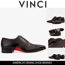 Vinci The Royal Hand Craft Black Patent Leather Plain Toe Oxford Men Shoe image 13