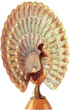 Brass Peacock Figurine Handcrafted 2 Piece Showpiece Dancing Peacock 10 cm - $89.10