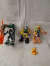 Fisher Price Mattel Rescue Heroes Action Figures Lot Of 4 2004 With Rescue Crane - £20.99 GBP