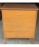 Vintage Metal Chest Of Drawers- Wood Veneer Top - GDC - GREAT MID-CENTUR... - £219.20 GBP