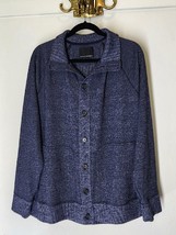 Banana Republic Sweater Mens Size XL Blue Knit High Neck Button Up Long Sleeve - £15.51 GBP
