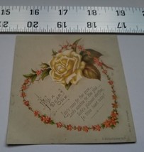 Home Treasure Trading Card Greeting A Dear One Love Flower Heart Antique... - $9.49