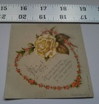 Home Treasure Trading Card Greeting A Dear One Love Flower Heart Antique... - £7.33 GBP