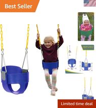 Heavy-Duty Blue Toddler Swing Seat with High Back Support - Fully Assembled - $114.97