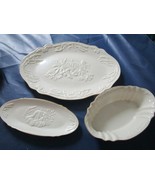 Lenox Harvest Pattern 3 Pcs Tray, Oval Dish And Oval Bowl 3 Pcs ^ - $169.72 CAD