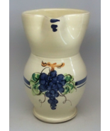 Vtg Italian Pitcher Vase Handmade &amp; Painted Grapes Antica Civilta Artigi... - £26.66 GBP