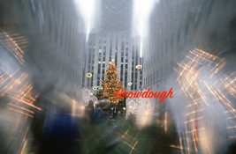 Original Rockefeller Center Christmas Tree Angels Horns Artistic NYC Photo Slide - £14.82 GBP
