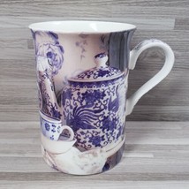 Northamptonshire &quot;Blue &amp; White China&quot; 8 oz. Fine Bone China Coffee Mug Cup - £11.49 GBP