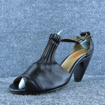 Miz Mooz Salima Women Gladiator Heel Shoes Black Leather Size 7.5 Medium - £19.41 GBP