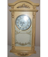 WOODEN WALL QUARTZ CLOCK CABINET  PLUS NEW MOVEMENT WORKS FINE - $77.35