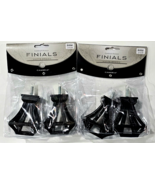 2 Pack Cambria Premier Finials Matte Brown Square Birdcage Use With Rods... - $35.96 CAD
