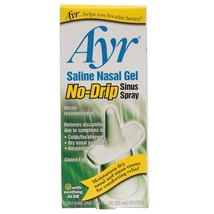 Ayr Saline Nasal Gel No-drip Sinus Spray With Soothing Aloe Vera, 0.75 Fl Oz Spr - $11.99