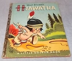 Vintage Little Golden Book Walt Disney&#39;s Hiawatha .25 Cent A Printing Nice - £15.58 GBP