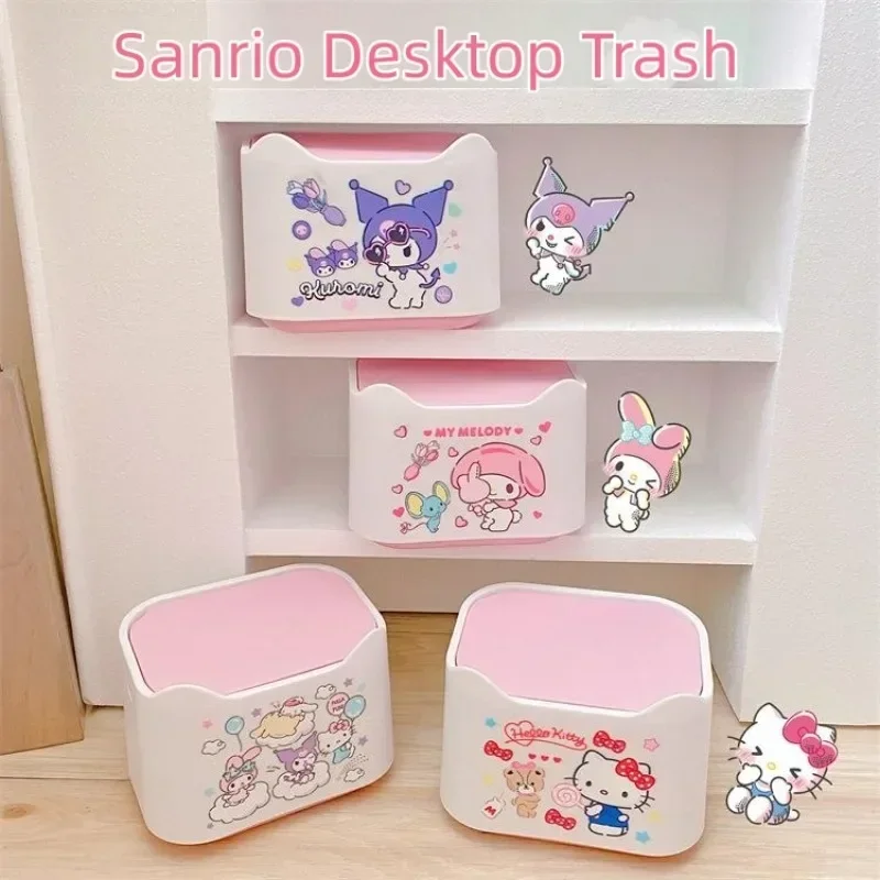 Kawaii Sanrio Hello Kitty My Melody Kuromi Desktop Trash Bedroom Sundries - £12.53 GBP