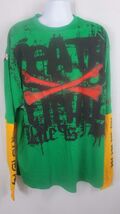Men urban wear BRIGHT shirt XXL Attitude Look Sharp live smart skull cro... - $13.24